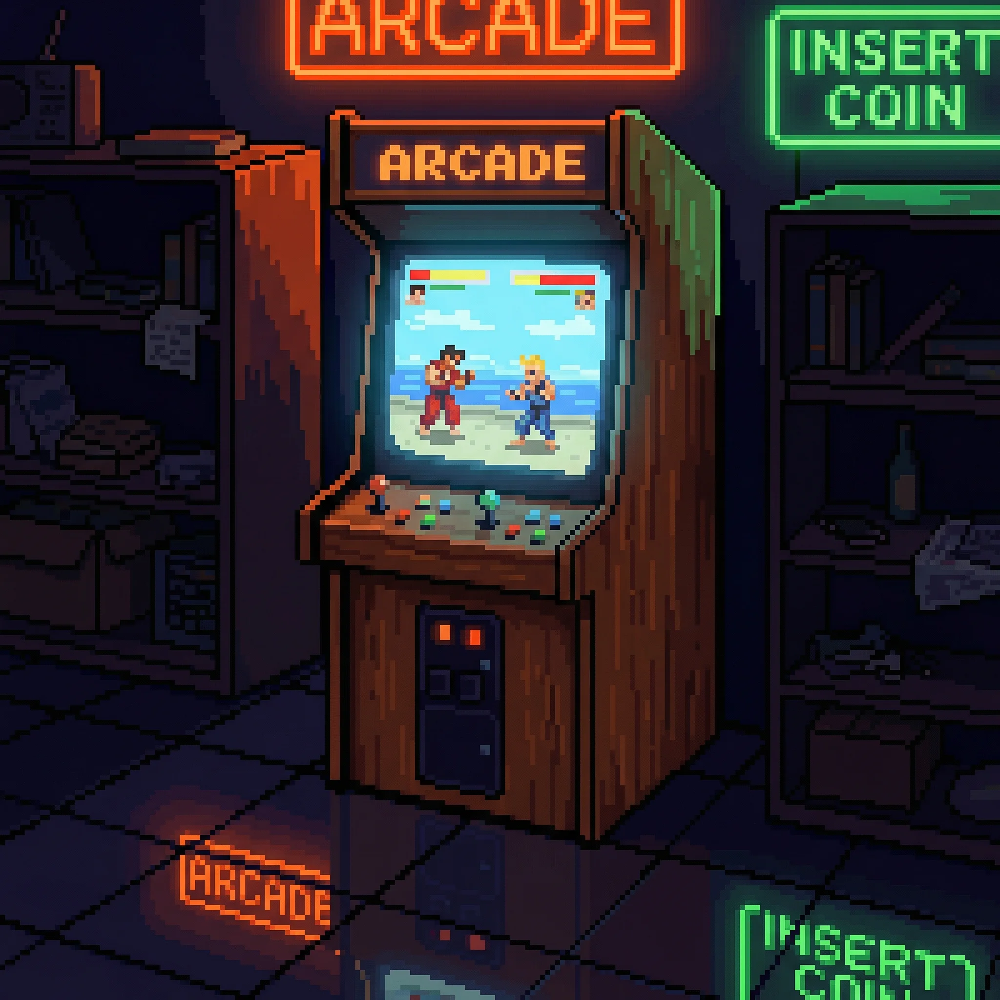 像素艺术作品：怀旧街机厅 - jdb电子 社区创作